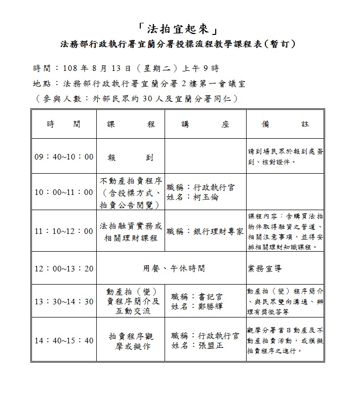 課表