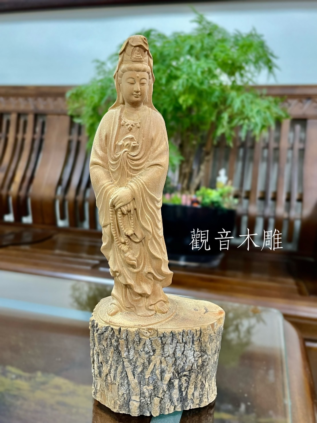 觀音彌勒佛達摩木雕照片 (1)