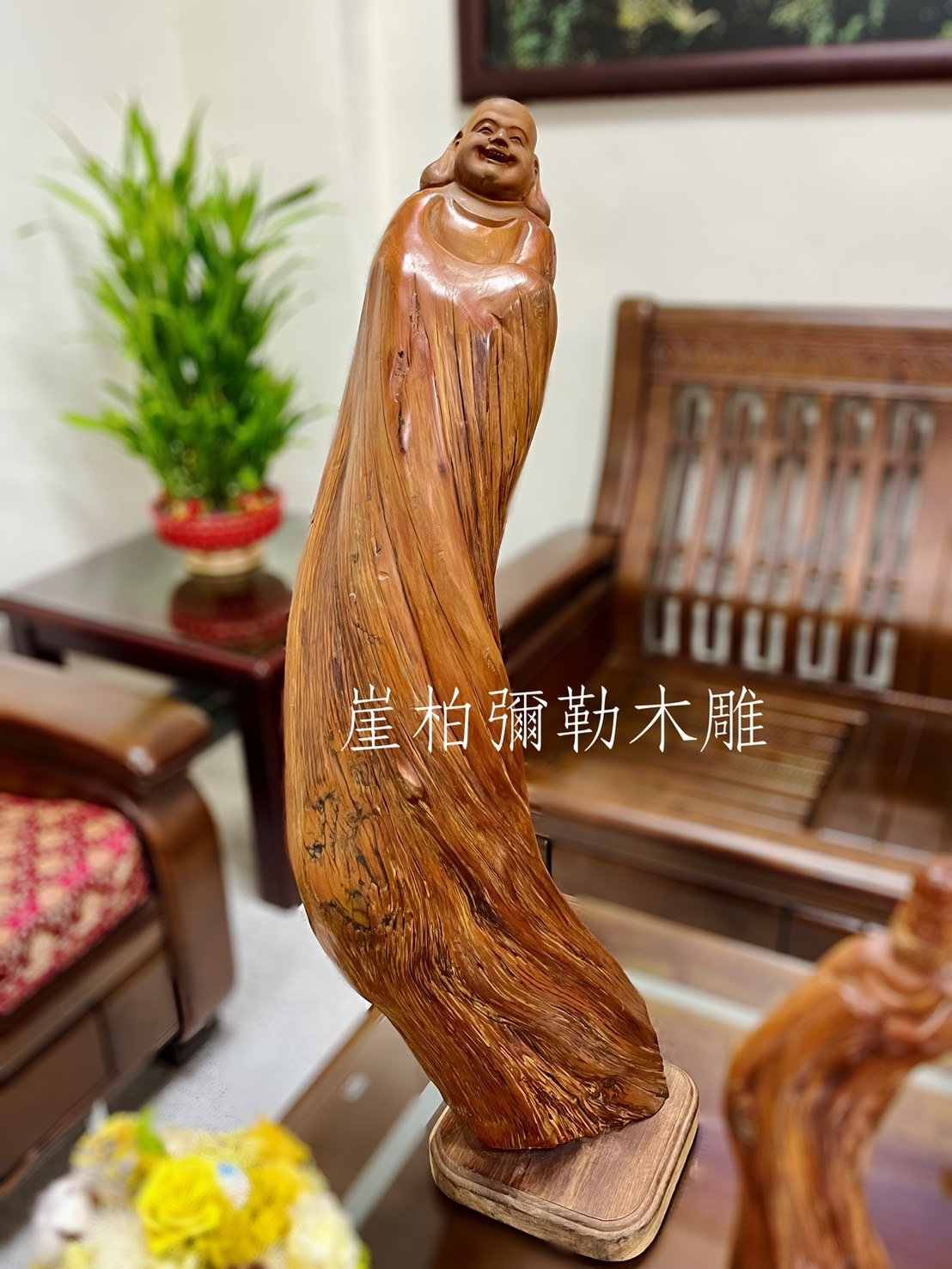 觀音彌勒佛達摩木雕照片 (4)